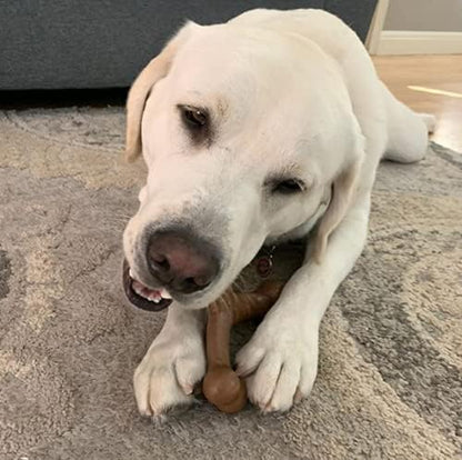 Chew King by Mammoth Dog Bacon Lovin’ Wishbone, Nylon Bones, Textured Bacon Flavored Chew Toy, for All Breed Sizes