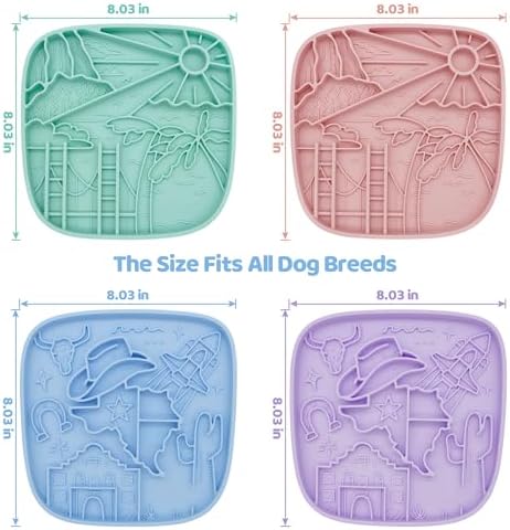 Puzzle Feeder Dog Lick Mat,Freezable Dog Enrichment Toys for Mental Stimulation and Anxiety Relief, Silicone Lick Mat for Dogs and Cats, Dog Slow Feeder that Supports All Types of Food, Blue - Image 3