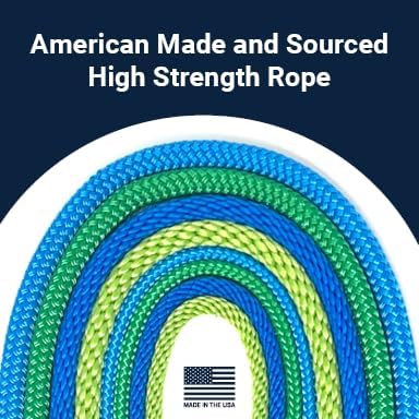 Mad Dog Products Hands Free Clip Dog Leash 3/8" x 10' Rainbow Signature Rope - Made in USA