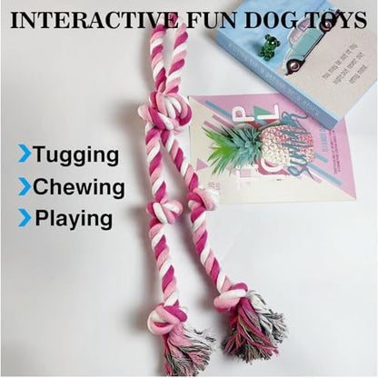 Rope Toy for Dogs，Large Dog Rope Toys for Aggressive Chewers, Heavy Duty Dog Toys for Large Medium Breed, Indestructible Tough Chew Toys Tug of War Dog Toy Cotton Rope for Teeth Cleaning - Image 7
