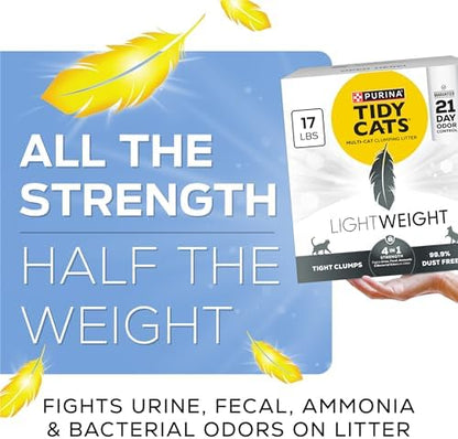 Purina Tidy Cats LightWeight 4-in-1 Strength Cat Litter, 17 lb - Image 4