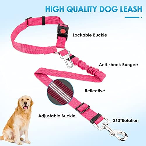 Lukovee Dog Car Seat Belt, 2 Pack, Headrest Restraint - Image 5