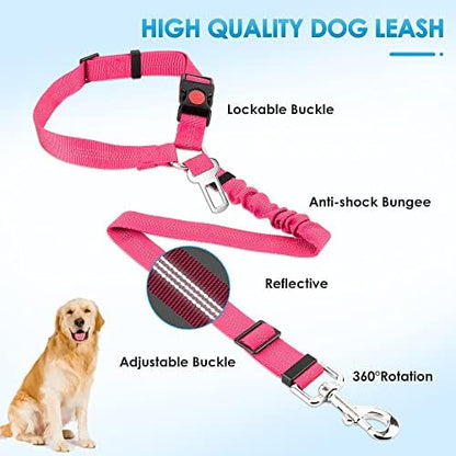 Lukovee Dog Car Seat Belt, 2 Pack, Headrest Restraint - Image 5