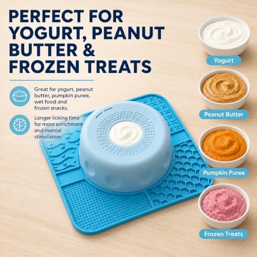 2-in-1 Lick Bowl with Rolling Ball: Slow Feeder Dog Bowl - Image 2