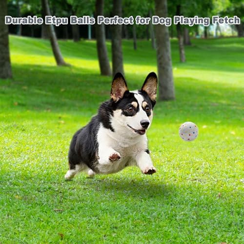 MEKAPLE Dog Toy Balls, 2.2 Inch Mini Durable Rubber Chewing Ball, Lightweight Interactive Fetch Ball for Small & Medium Dogs, Teeth Cleaning & Stress Relief Pet Toy 6 Pack - Image 4