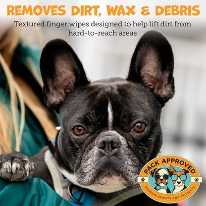 Pack Approved Finger Ear Wipes for Dogs with Aloe Vera & Eucalyptus - 50ct - Image 3