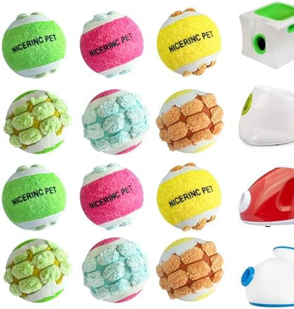 X-Small Dog Tennis Balls Dog Toys Ball 1.72" Pack of 12, Fit Ball Launchers by NICERINCPET