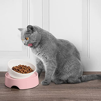 CatGuru Food Table for Cat Bowls, Elevated Feeding Station for Cat Food Bowl, Raised Stand for Pet Food and Water Bowls, Pet Feeder for Indoor Cats, Stress Free Stand for Pet Dishes (Pink, Standard) - Image 4