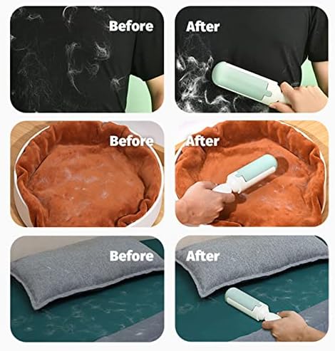 Pet Hair Remover Reusable pet Hair Remover Dog and cat Hair Remover for Sofas, Furniture, Carpets, car Seats with self-Cleaning Base Upgraded Animal Hair Remover Tool (Red Black) - Image 3