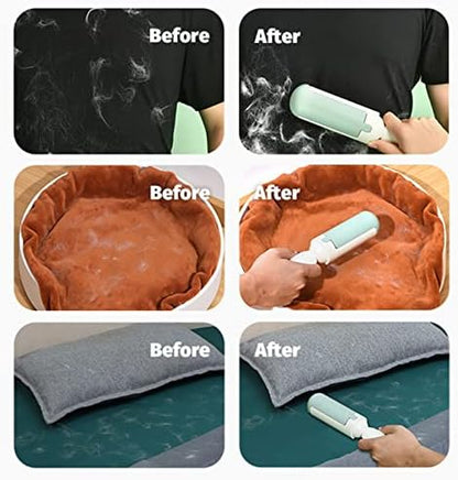 Pet Hair Remover Reusable pet Hair Remover Dog and cat Hair Remover for Sofas, Furniture, Carpets, car Seats with self-Cleaning Base Upgraded Animal Hair Remover Tool (Red Black) - Image 3