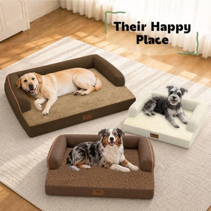 MEKIY Orthopedic Washable Dog Bed with Bolster for Medium to Large Dogs - Image 6