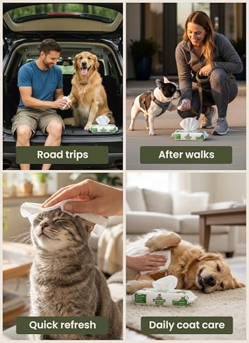 Pogi’s Dog Grooming Wipes – Hypoallergenic Pet Wipes for Paws, Body & Butt – Cleaning & Hydrating, Green Tea Scent, 100 Count - Image 4