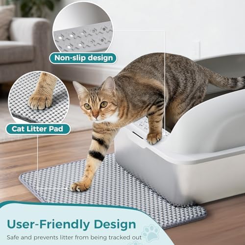 OLIXIS Stainless Steel Large Cat Litter Box with Lid, High Wall Sides - Image 3