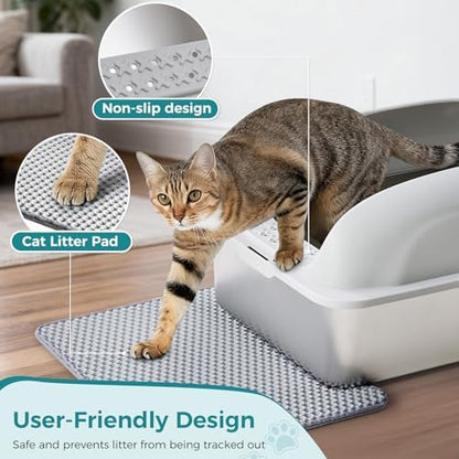 OLIXIS Stainless Steel Large Cat Litter Box with Lid, High Wall Sides - Image 3