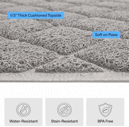 GORILLA GRIP Cat Litter Box Mat, Coiled Mesh Trapping Mats 47x35 Light Gray - Image 5