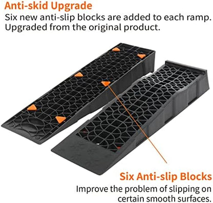 OULEME Low Profile Car Service Ramp, for Oil Changes & Maintenance, 4 Pack - Image 3
