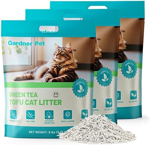 Gardner Pet Natural Tofu Cat Litter with Green Tea Extract, 18LBS by GardnerPet