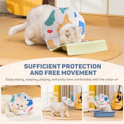 Avont Cat Cone XS Adjustable Soft E-Collar, Cow - Image 5