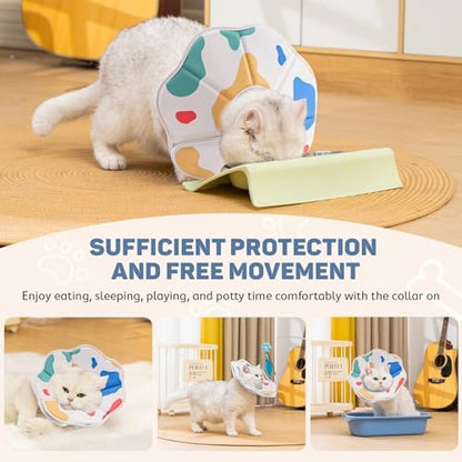 Avont Cat Cone XS Adjustable Soft E-Collar, Cow - Image 5