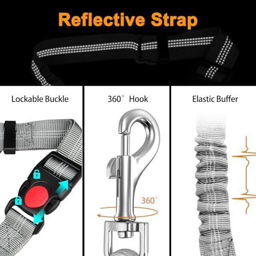 Dog Seat Belt for Car,Chew Proof Dog Car Seat Belt,2 in 1 Car Harness for Dogs Safety Seat Belt,Heavy Duty Pet Seat Belt for Medium & Large Dogs Chewer - Image 4