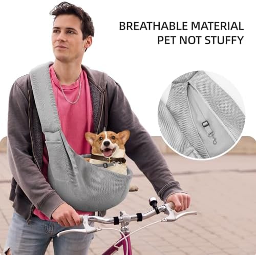 Dog and Cats Carrier Sling, Breathable Puppy Small Pet Carrier with Pocke - Image 7