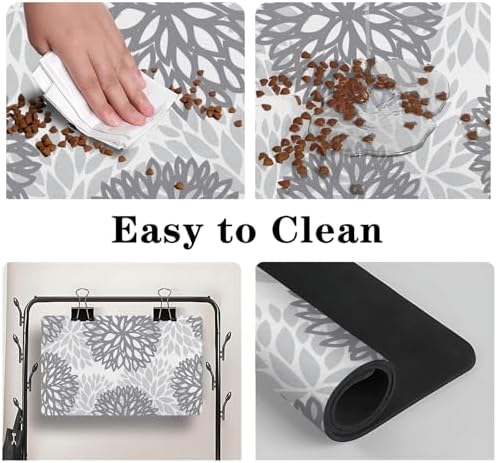Dog Food Mat for Floors, Absorbent Pet Cat Food Bowl Mat, 16x24 in - Image 4