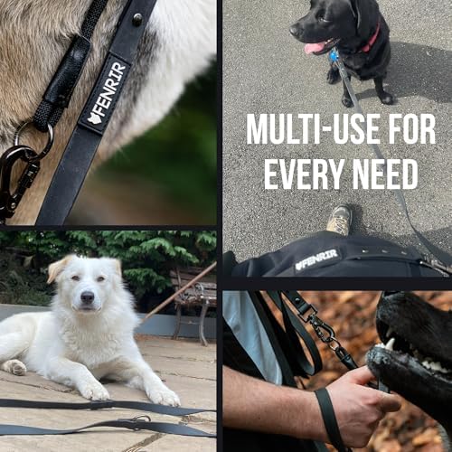 Fenrir - Dog Training Leash - Heavy Duty Dog - Double Ended Carabiner - Long Dog Lead - Non-Slip Lead Waterproof Gear for Large & Small Dogs Puppy - 2.1m (Red) - Image 7