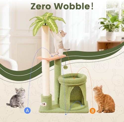 Cat Tree Tower with Scratching Post Bed Condo for Indoor Kitten - Image 3