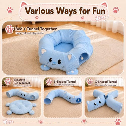 Cat Tunnel Bed with 21 Interactive Toys - Image 2
