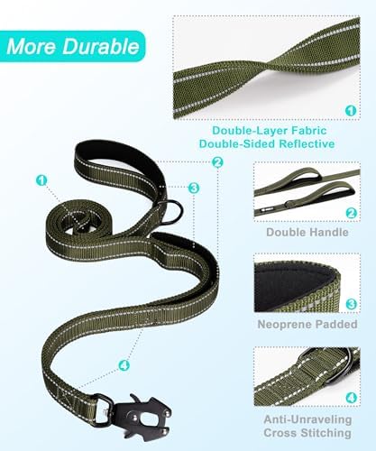 GEIT 2 Padded Handles Heavy Duty Dog Leash for Small Medium and Large Dogs - Image 5