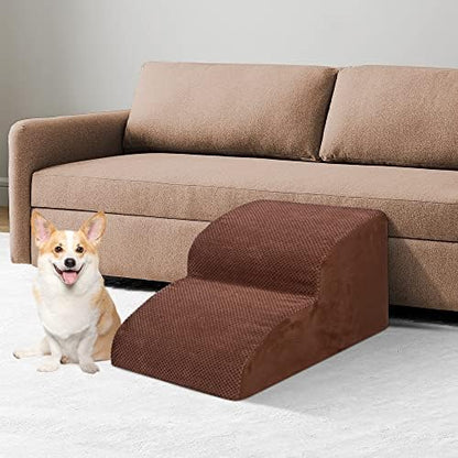 Dog Stairs for Small Dogs, High Density Foam Dog Ramp, Extra Wide Non-Slip Pet Steps for High Beds Or Couch, Soft Foam Doggie Ladder for Dogs Injured, Older Pets, Small Cats - Image 5