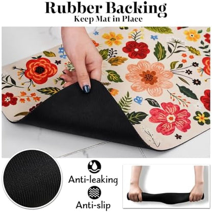 Dog Food Mats for Floors, Absorbent Quick Dry Pet Cat Food Mat, Dog Bowl Mats for Food and Water Dispenser Mat, Eco-Friendly Dog Accessories Pet Supplies 17"x30" - Image 6