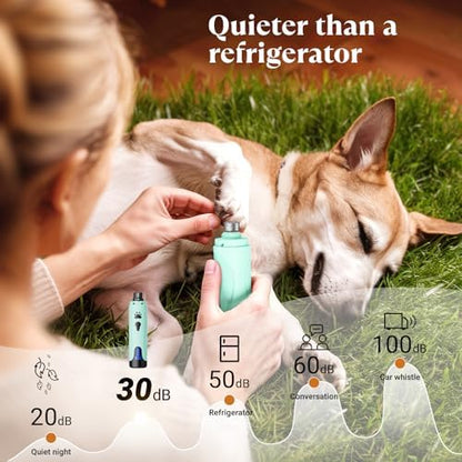 YABIFE Dog Nail Grinder, Dog Nail Trimmers and Clippers Kit, Super Quiet, Rechargeable, for Small Large Dogs & Cats Toenail & Claw Grooming,3 Speeds - Image 4
