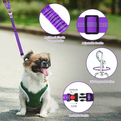 BWOGUE 2 Pack Dog Seat Belt for Car, Elastic Headrest Restraint - Image 4