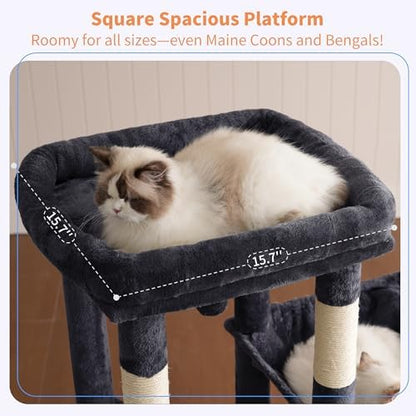 Heybly Heavy Duty Cat Tree with Large Base for Large Indoor Cats HCT026G - Image 3