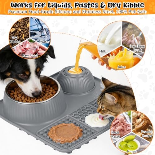 Dog Lick Bowl with Rolling Ball for Liquid and Thick Treat - Image 2