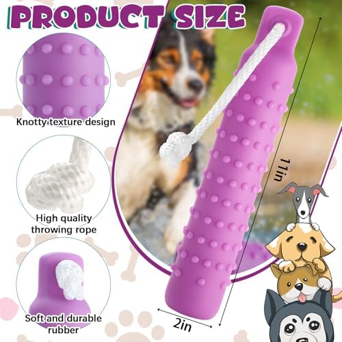 Blueweenly Purple Dog Bumper Toy Training Dummy, 4 Pcs - Image 2