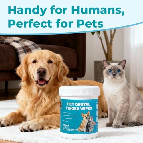 Pet Teeth Cleaning Finger Wipes for Cats and Dogs,Unscented Tartar - Image 6