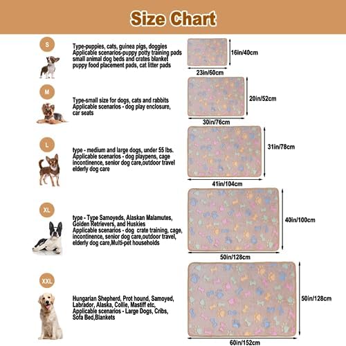 Dono 1 Pack 3 Dog Blankets, Soft Fluffy Fleece Pet Blanket Warm Sleep Mat Paw Print Design Puppy Kitten Throw Blanket Doggy Mat, Blanket for Dogs - Image 3