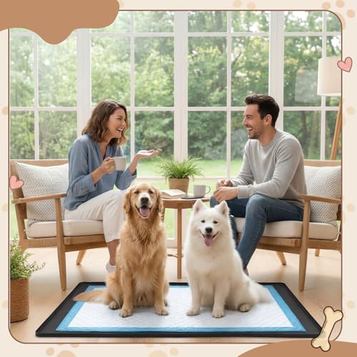 Dunzy 50" x 30" Silicone Pee Pad Holder Tray Extra Large Puppy Pee Pad Holder, Raised Edges, Non Slip Leak-Proof Urine Potty Tray for Indoor Flooring Protection Training - Image 5