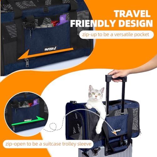 Cat Carrier Soft-Sided Travel Bag for Medium to Large Cat Over 15lbs - Image 5