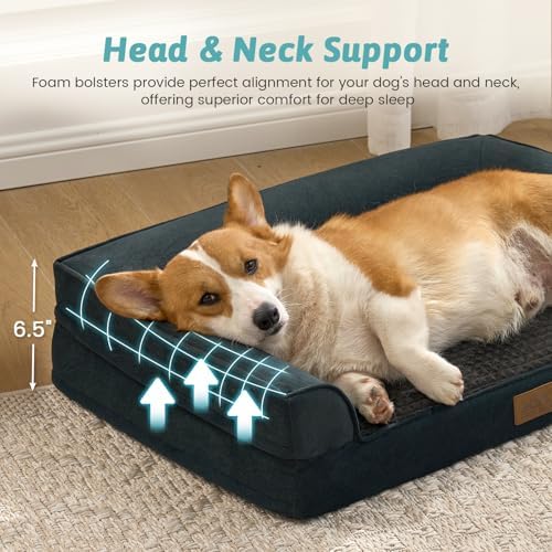 COZY KISS Orthopedic Dog Bed for Medium Small Size Dogs, U Shaped 30x20 in - Image 5