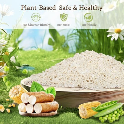EZSKUUP Non-Stick Bottom Tofu Cassava Cat Litter, Ultra Clumping 2Pack,18Lb - Image 6