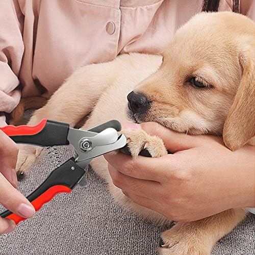 Dog Nails Clippers Trimmer with Safety Guard to Avoid Over-Cutting, Razor Sharp Blades with Bonus Dog Nail File, Cat Claw Clippers with Sturdy Non Slip Handles for Pets Dog Cat（Red & Black） - Image 7