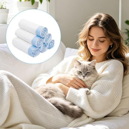 120 Pack Cat Litter Bags with Drawstring 17.72 x 19.69 Inch Heavy Duty Cat Litter Box Liners Waste Bags for Home Pet Supplies - Image 7