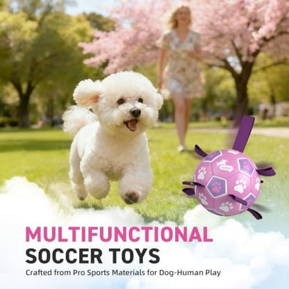 QDAN Dog Toys, Durable Dog Soccer Ball with Straps to Keep Them Busy,6 Inch - Image 7