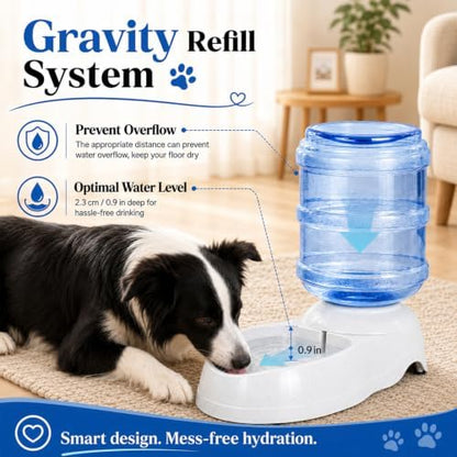 Pet Water Dispenser Station for Large Dogs and Cats,3 Gallon/11L Gravity Automatic Feeder, Cat Dog Water Fountain, Dog Water Bowl Dispenser,Large Breed Dog Drinking Fountain - Image 7