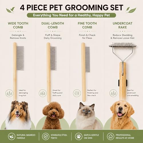 Cat Brush for Long Haired Cats - Long Hair Cat Brush & Comb Tool - Image 6