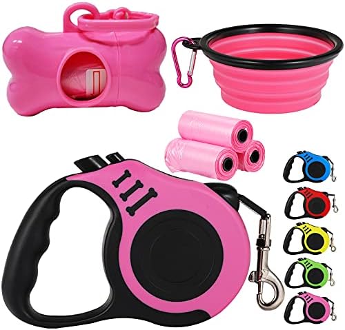 Retractable Dog Leash, 16FT Heavy Duty Dog Leash, Pink by Tailpa