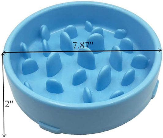 WenYing Slow Feeder Puzzle Dog Bowls, Interactive Bloat Stop Busy Bowl, Food Water Fun Feeding, Non-Slip Anti Choke Healthy Diet Bowls (Blue 3)